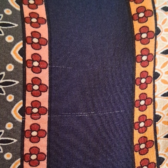 LOFT Navy and Orange Patterned Long Sleeve Dress. Good Condition Size Small - Picture 13 of 17